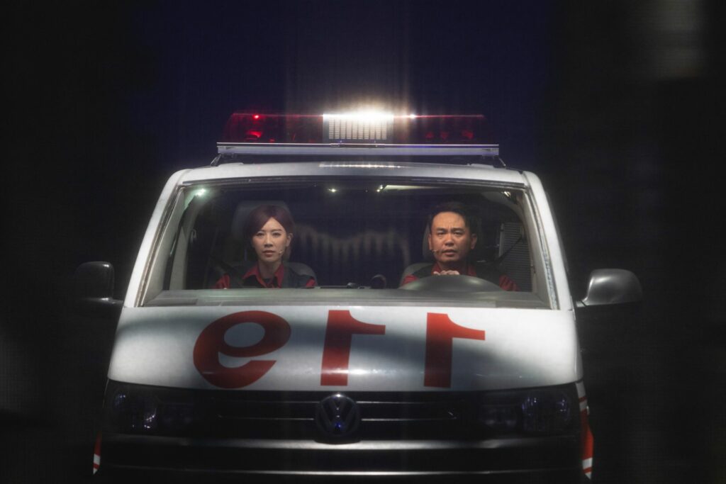 救護車搬上台，逼真還原同安分隊值勤實況