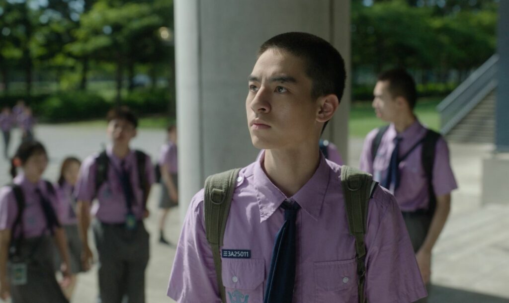 劉敬再度飾演高中生，認為只要角色需要，不論變胖變瘦或剃頭都行。（圖／本萃電影）