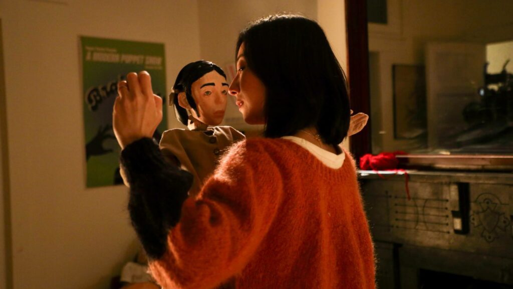 電影開拍首日即拍攝桂綸鎂表演偶戲共舞的場景