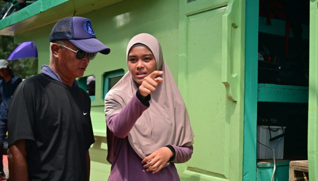 湯湘竹與飾演馬來裔穆斯林女孩米娜的Mhia Firdaus。